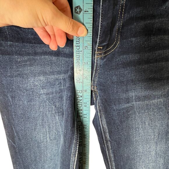 KanCan Mid Rise Super Flare Dark Wash Denim Jeans Sz 25 Blue Y2K - Picture 13 of 15